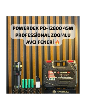 Pd-12800 45 Watt 4500 Lümen Zoomlu Profesyonel Avcı El Feneri