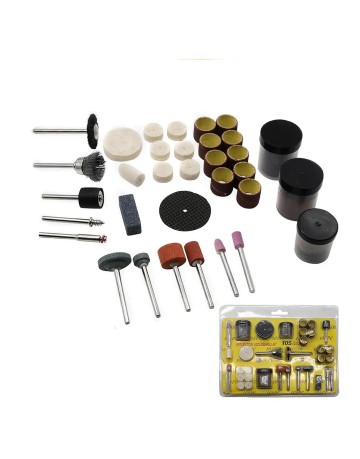 Gravür Seti 105 Parça Matkap Dramel Makine Uyumlu Kalıpçı Taşlama Zımparalama Polisaj Fırçalama Seti