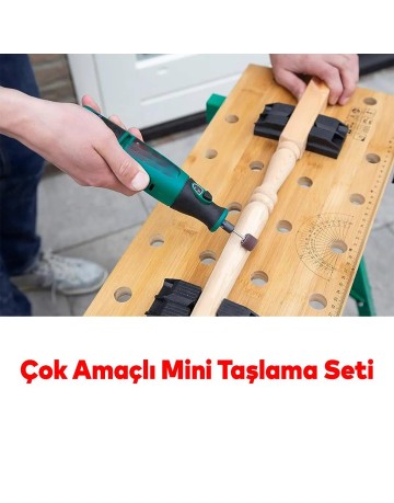 Gravür Seti 105 Parça Matkap Dramel Makine Uyumlu Kalıpçı Taşlama Zımparalama Polisaj Fırçalama Seti