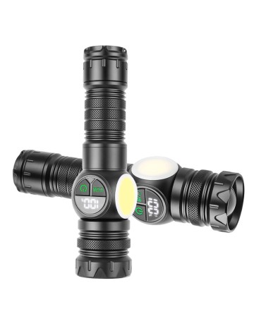 PeakStar PS-8745 Profesyonel Zoomlu 30W  Powerbank Mıknatıslı Avcı Kamp Tamirci Feneri