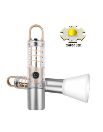 PeakStar Ps-8915 10W Zoomlu Led Powerbank Özellikli Şarjlı Kamp El Feneri