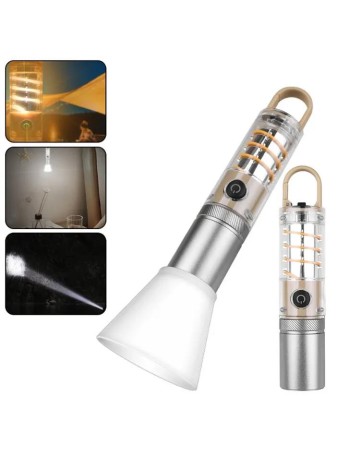 PeakStar Ps-8915 10W Zoomlu Led Powerbank Özellikli Şarjlı Kamp El Feneri